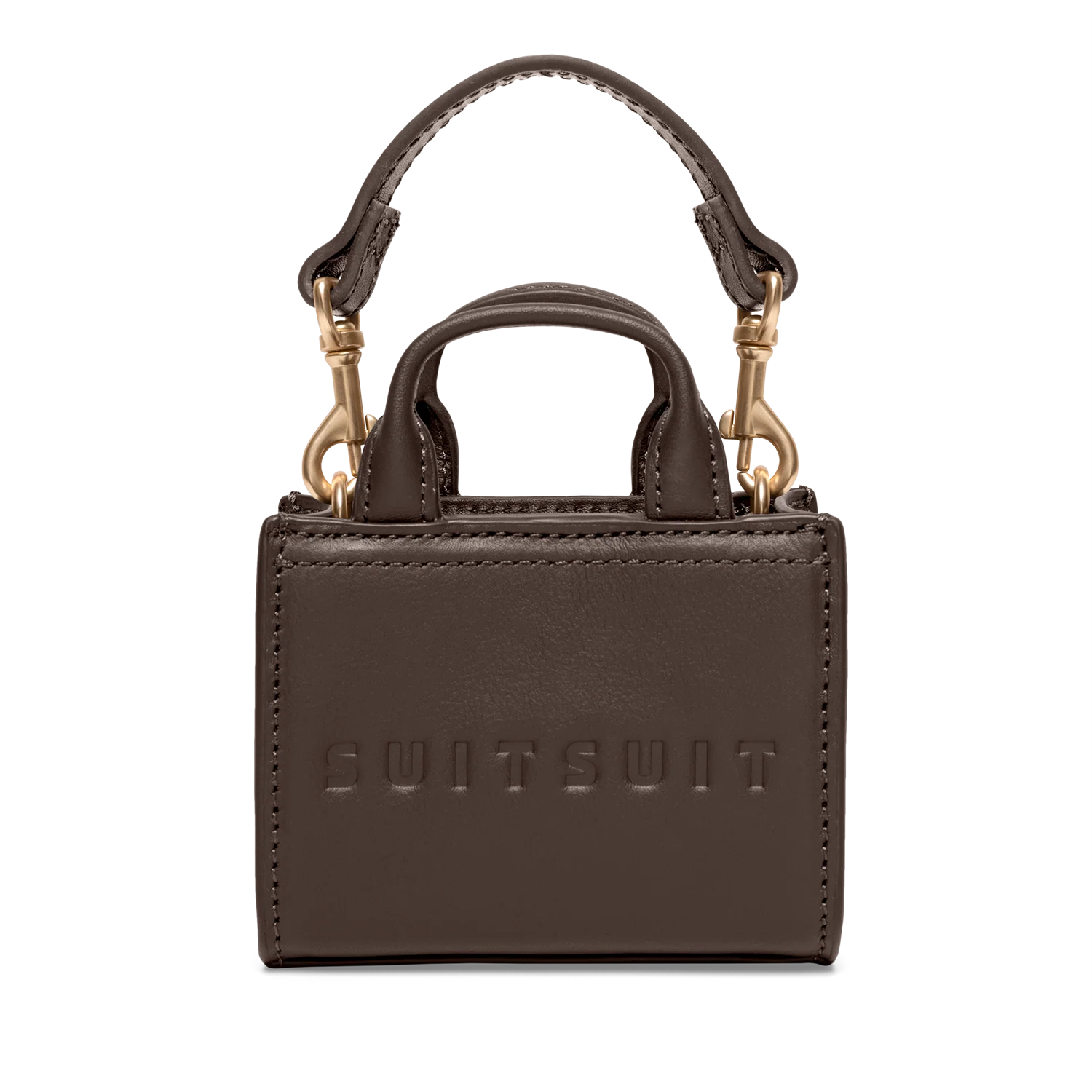 Fab Seventies Special Edition - Chocolate Brown - Micro Cross Body Bag (Glad Leer) - Image 5