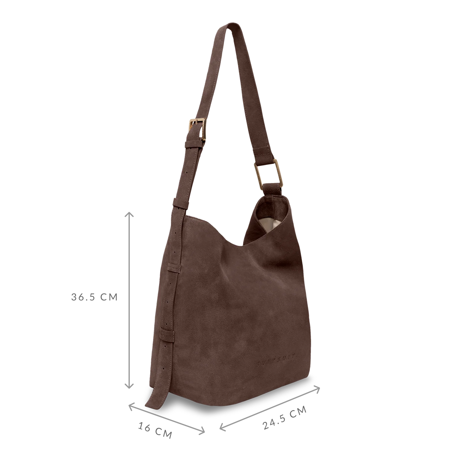 Fab Seventies Special Edition - Chocolate Brown - Slouchy Bag (Suède) - Image 3